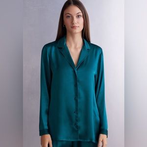 INTIMISSIMI Mannish-Cut Jacket in Silk Satin size S